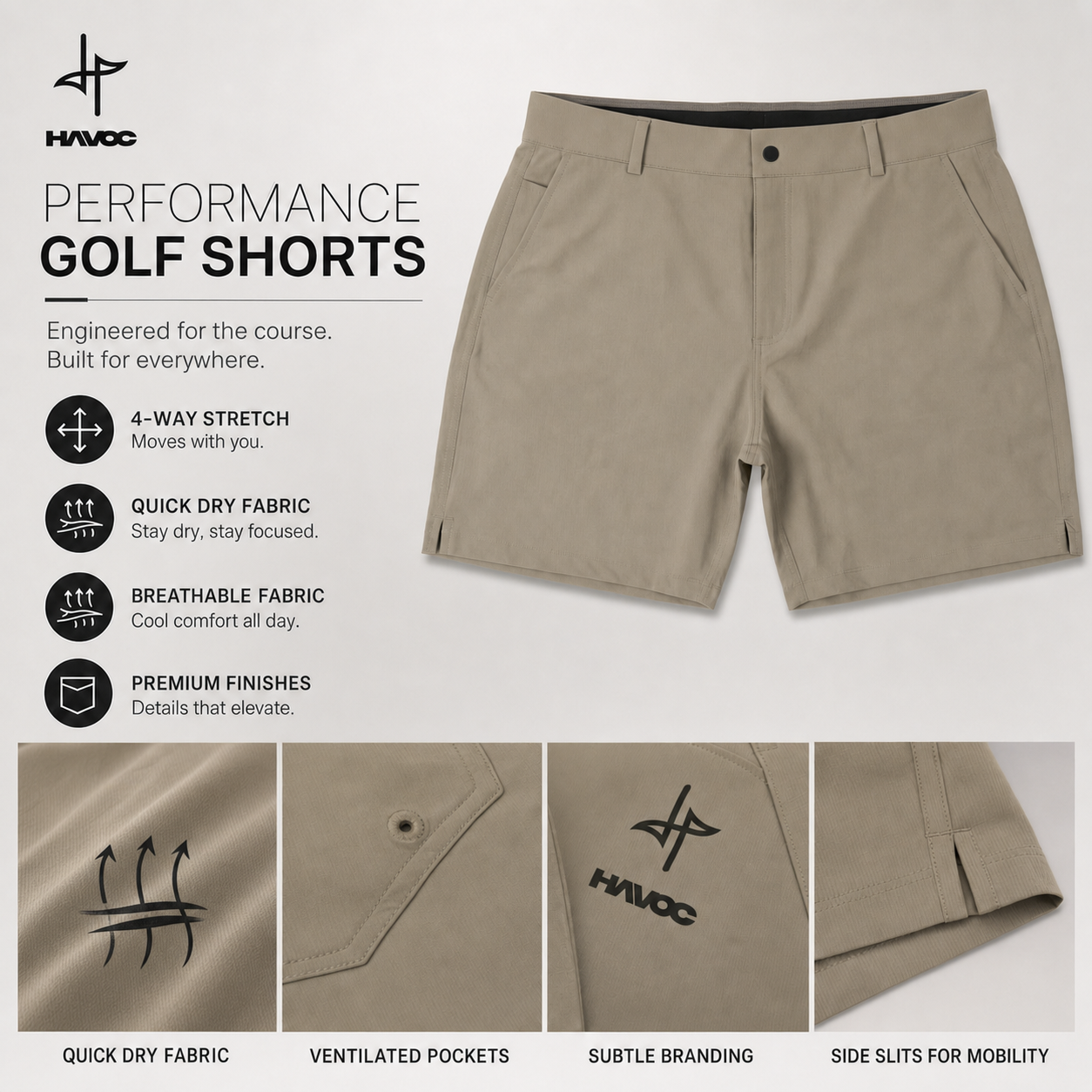 Horizon Shorts | Khaki